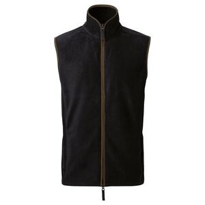 Premier Mens Artisan Fleece Vest / Black/Brown